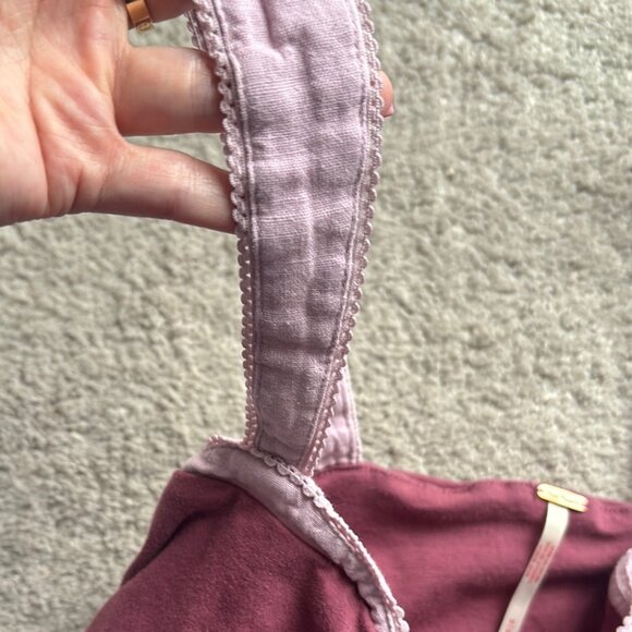 Free People Women's Purple Two-Tone Crop Tank Top - Picture 4 of 7